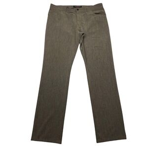 ALBERTO‎ Modern Fit Trousers Pants Men Sz 38 Brown Herringbone Ceramica Preppy